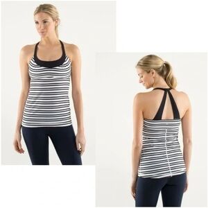 LULULEMON Scoop Me Up Tank *Twin Stripe Black/Black
